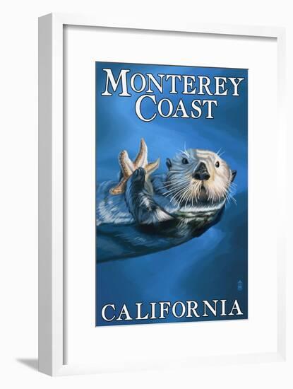 Monterey Coast, California - Sea Otter, c.2009-Lantern Press-Framed Art Print