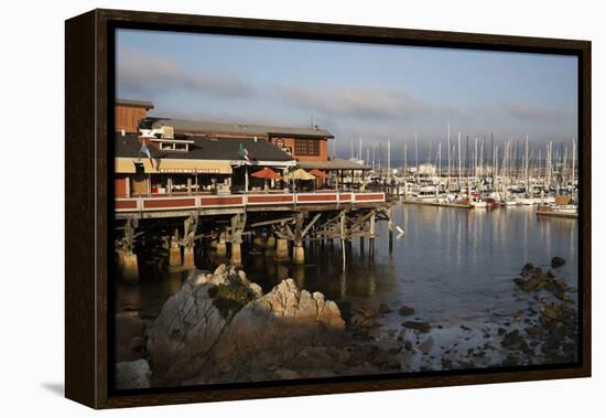 Monterey Docks and Fisherman's Wharf Restaurants-Stuart Black-Framed Premier Image Canvas