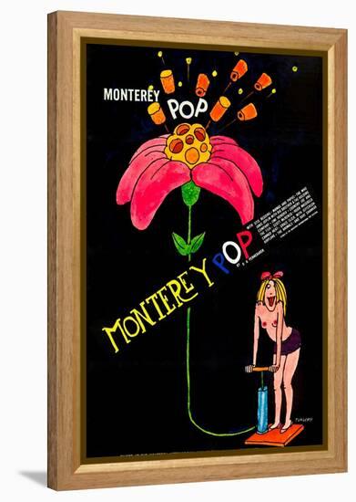 MONTEREY POP, poster art, 1968.-null-Framed Stretched Canvas