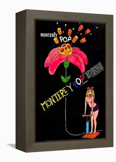 MONTEREY POP, poster art, 1968.-null-Framed Stretched Canvas