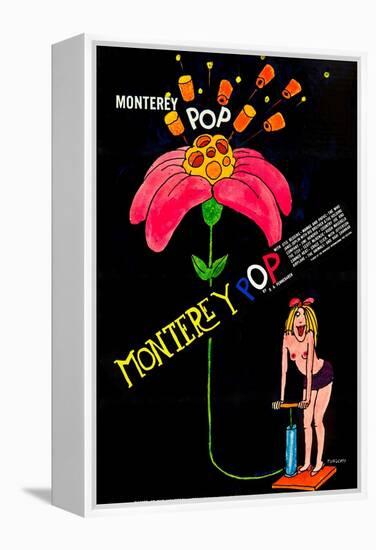 MONTEREY POP, poster art, 1968.-null-Framed Stretched Canvas