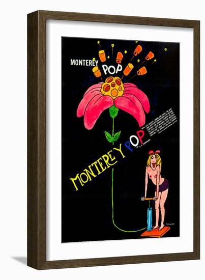 MONTEREY POP, poster art, 1968.-null-Framed Art Print