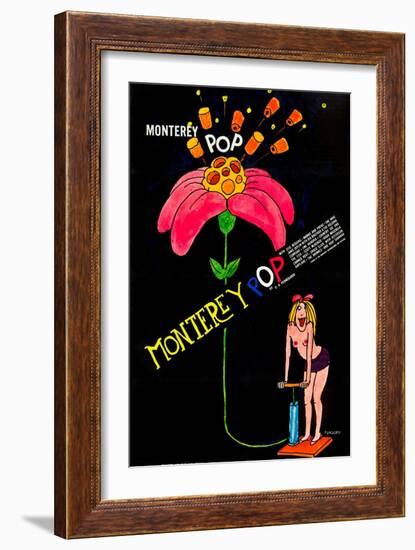 MONTEREY POP, poster art, 1968.-null-Framed Art Print