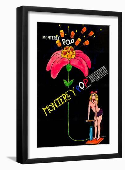 MONTEREY POP, poster art, 1968.-null-Framed Art Print