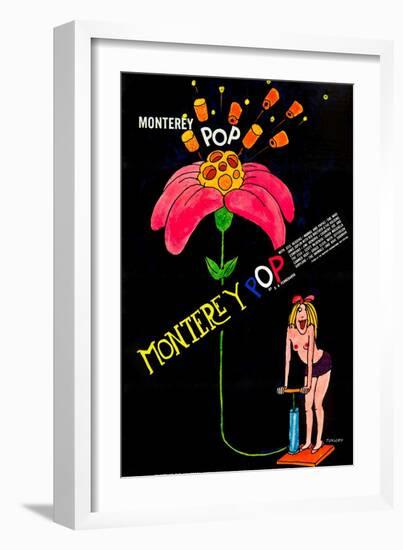 MONTEREY POP, poster art, 1968.-null-Framed Art Print