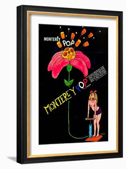 MONTEREY POP, poster art, 1968.-null-Framed Art Print