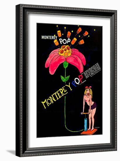 MONTEREY POP, poster art, 1968.-null-Framed Premium Giclee Print