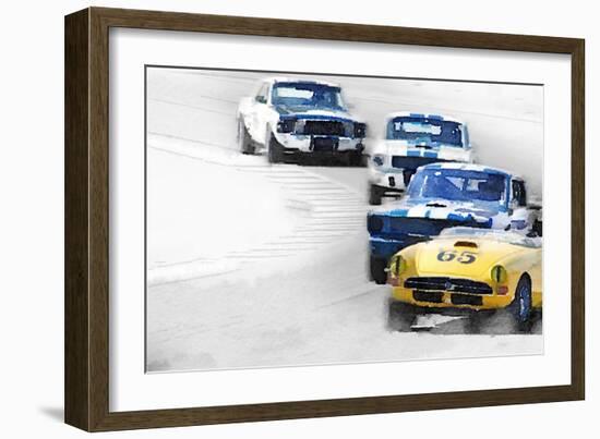 Monterey Racing Watercolor-NaxArt-Framed Art Print