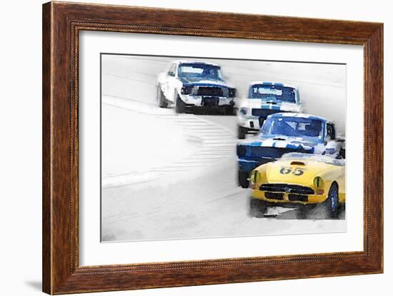 Monterey Racing Watercolor-NaxArt-Framed Art Print