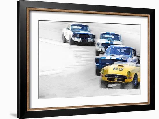 Monterey Racing Watercolor-NaxArt-Framed Art Print