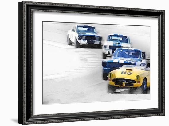 Monterey Racing Watercolor-NaxArt-Framed Art Print