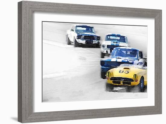 Monterey Racing Watercolor-NaxArt-Framed Premium Giclee Print