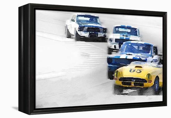 Monterey Racing Watercolor-NaxArt-Framed Stretched Canvas