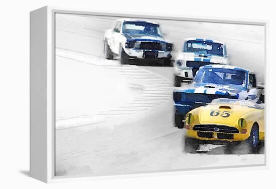 Monterey Racing Watercolor-NaxArt-Framed Stretched Canvas