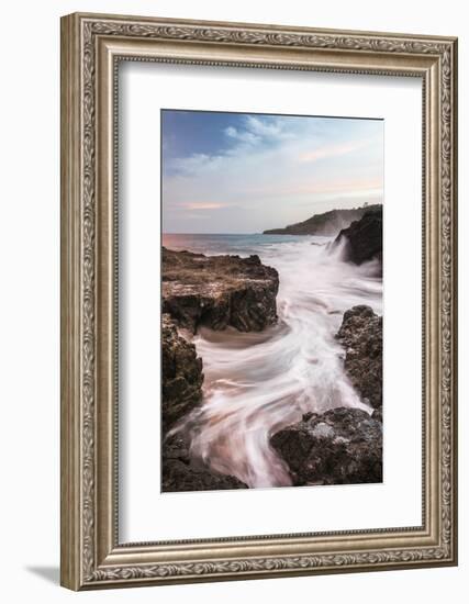 Montezuma Beach at sunset, Nicoya Peninsula, Puntarenas, Costa Rica-Matthew Williams-Ellis-Framed Photographic Print