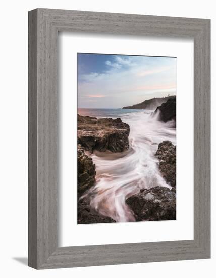 Montezuma Beach at sunset, Nicoya Peninsula, Puntarenas, Costa Rica-Matthew Williams-Ellis-Framed Photographic Print