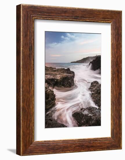 Montezuma Beach at sunset, Nicoya Peninsula, Puntarenas, Costa Rica-Matthew Williams-Ellis-Framed Photographic Print