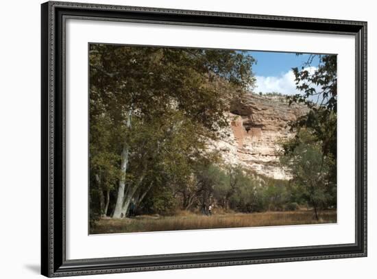 Montezuma Castle National Monument, Arizona, Usa, C. 1400. Sinagua Cliff Dwellings-Natalie Tepper-Framed Photo