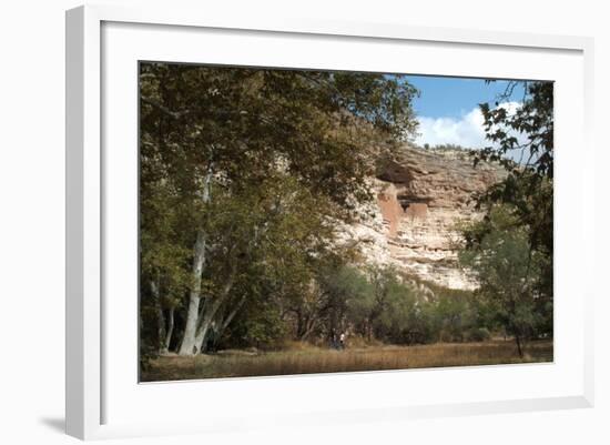 Montezuma Castle National Monument, Arizona, Usa, C. 1400. Sinagua Cliff Dwellings-Natalie Tepper-Framed Photo