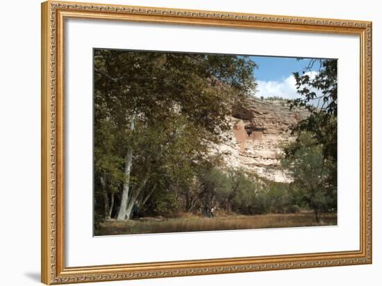Montezuma Castle National Monument, Arizona, Usa, C. 1400. Sinagua Cliff Dwellings-Natalie Tepper-Framed Photo