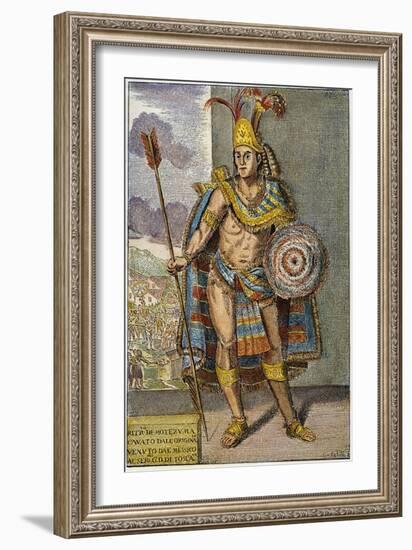 Montezuma Ii (1480?-1520)-null-Framed Giclee Print