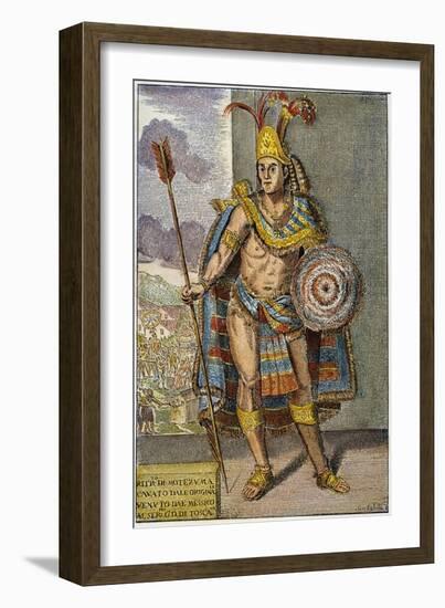 Montezuma Ii (1480?-1520)-null-Framed Giclee Print