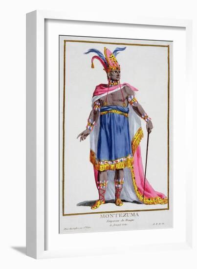 Montezuma, last Emperor of the Aztecs, 16th century (1780)-Pierre Duflos-Framed Giclee Print