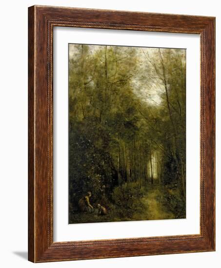Montfermeuil, the Brook in the Wood, 1867-Jean-Baptiste-Camille Corot-Framed Giclee Print