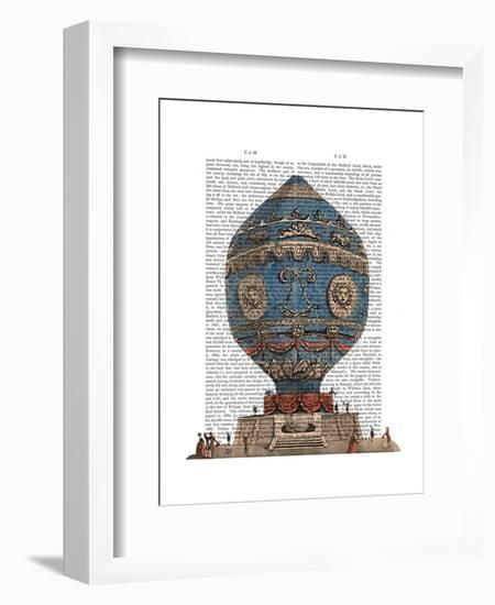 Montgolfier Aerostatique Hot Air Balloon-Fab Funky-Framed Art Print