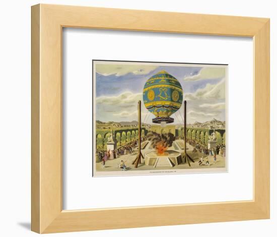 Montgolfier Ist Manned-Lupton-Framed Art Print