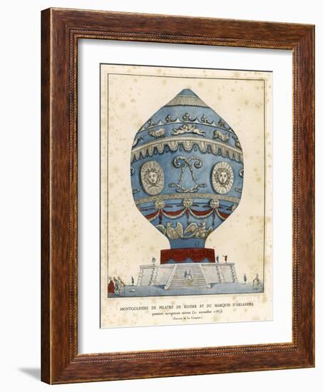 Montgolfier Ist Manned-null-Framed Art Print