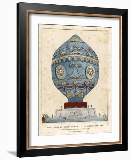 Montgolfier Ist Manned-null-Framed Art Print