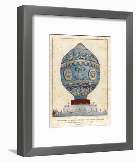 Montgolfier Ist Manned-null-Framed Art Print