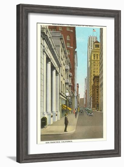 Montgomery Street, San Francisco, California-null-Framed Art Print