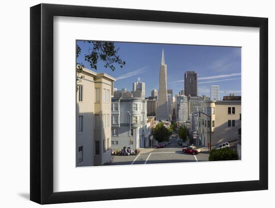 Montgomery Street, Transamerica Pyramid, Telegraph Hill, San Francisco, California, Usa-Rainer Mirau-Framed Photographic Print