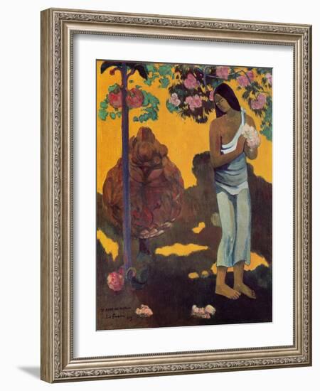 Month of Mary (Te Avae No Maria), 1899 (Oil on Canvas)-Paul Gauguin-Framed Giclee Print