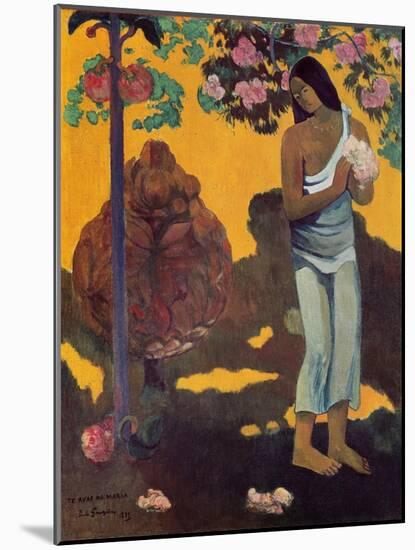 Month of Mary (Te Avae No Maria), 1899 (Oil on Canvas)-Paul Gauguin-Mounted Giclee Print