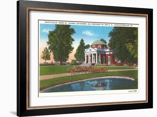 Monticello, Charlottesville, Virginia-null-Framed Premium Giclee Print