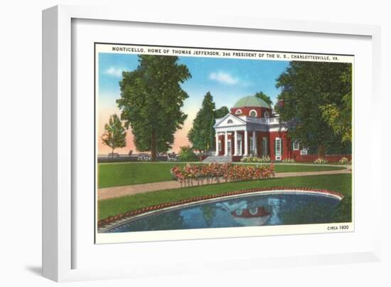 Monticello, Charlottesville, Virginia-null-Framed Premium Giclee Print