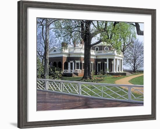 Monticello, Thomas Jefferson's Home in Charlottesville, Virginia-null-Framed Photographic Print