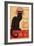 Montmarte, France - Chat Noir Cabaret Troupe Black Cat Promo Poster-Lantern Press-Framed Art Print