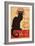 Montmarte, France - Chat Noir Cabaret Troupe Black Cat Promo Poster-Lantern Press-Framed Art Print