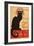 Montmarte, France - Chat Noir Cabaret Troupe Black Cat Promo Poster-Lantern Press-Framed Art Print