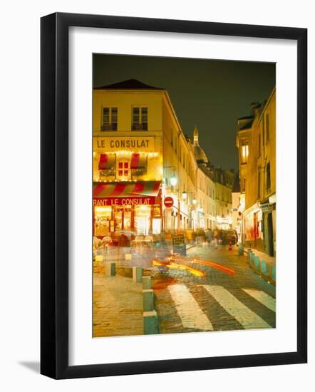 Montmartre Area at Night, Paris, France-Roy Rainford-Framed Photographic Print