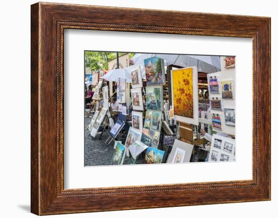 Montmartre, art market, Paris, France-Jim Engelbrecht-Framed Photographic Print