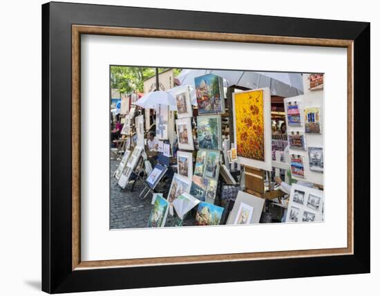 Montmartre, art market, Paris, France-Jim Engelbrecht-Framed Photographic Print