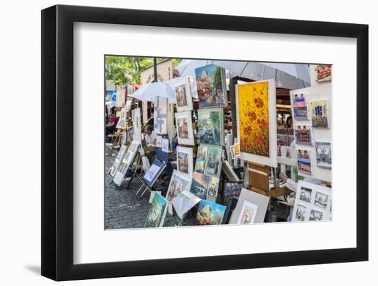 Montmartre, art market, Paris, France-Jim Engelbrecht-Framed Photographic Print