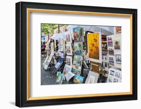 Montmartre, art market, Paris, France-Jim Engelbrecht-Framed Photographic Print