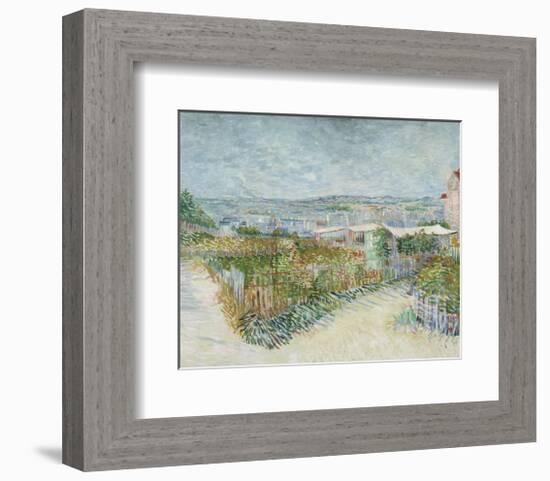 Montmartre: Behind the Moulin de la Galette, 1887-Vincent van Gogh-Framed Art Print