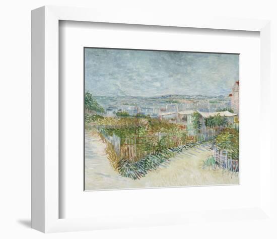 Montmartre: Behind the Moulin de la Galette, 1887-Vincent van Gogh-Framed Art Print